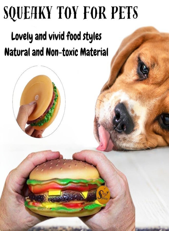 سايج سكوير لعبة برجر للكلاب من الفينيل على شكل مربع من سيج، تصدر صوتاً عند المضغ | لعبة متعددة الألوان على شكل برجر تصدر صوتاً عند المضغ | متينة وآمنة وتفاعلية | مثالية للكلاب الصغيرة والمتوسطة الحجم | تعزز وقت اللعب وتدعم صحة الأسنان - Image 5